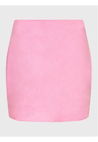 Gina Tricot Spódnica mini 19942 Różowy Regular Fit. Kolor: różowy. Materiał: len