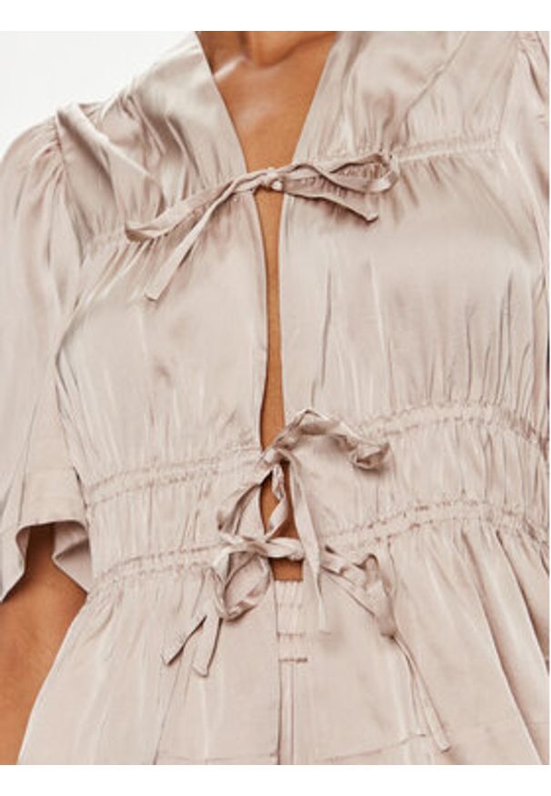 Munthe Bluzka Osh 242101524230 Beżowy Regular Fit. Kolor: beżowy. Materiał: wiskoza