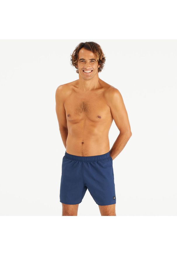 NABAIJI - Szorty pływackie męskie Nabaiji 100 Teksturowane. Kolor: niebieski. Materiał: poliester, materiał