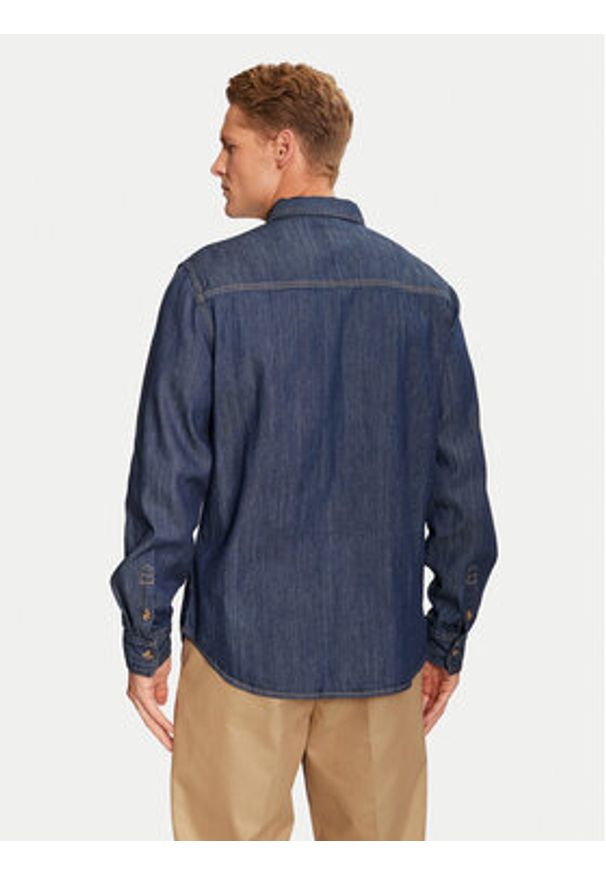Guess Koszula jeansowa M4BH56 D5EI4 Granatowy Regular Fit. Kolor: niebieski. Materiał: bawełna
