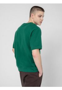 outhorn - T-shirt gładki męski - zielony. Okazja: na co dzień. Kolor: zielony. Materiał: bawełna, dresówka, dzianina. Długość rękawa: krótki rękaw. Wzór: gładki. Styl: casual #4