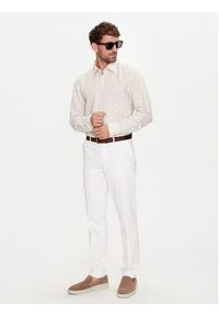 BOSS - Boss Koszula C-Hal-Kent-C1-223 50513648 Écru Casual Fit. Okazja: na co dzień. Typ kołnierza: kołnierzyk klasyczny. Materiał: bawełna. Styl: casual #5