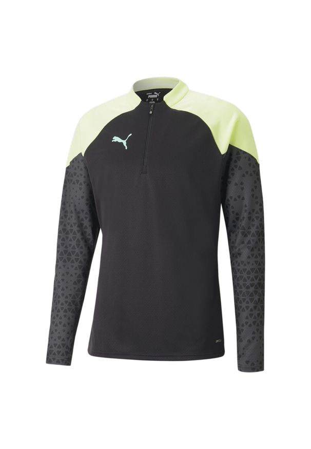 Bluza Puma Individualcup Training 14 Zip Top, Mężczyźni. Kolor: żółty, wielokolorowy, czarny. Materiał: materiał, poliester