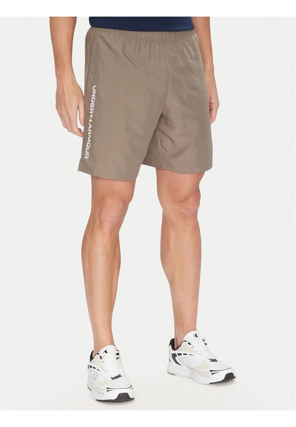 Under Armour Szorty sportowe Ua Woven Wdmk Shorts 1383356 Zielony Regular Fit. Kolor: zielony. Materiał: syntetyk