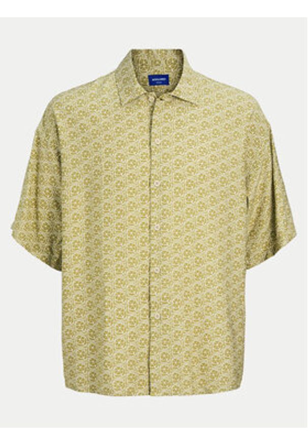 Jack & Jones Koszula Marshall 12271103 Żółty Wide Fit. Kolor: żółty. Materiał: wiskoza