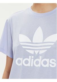 Adidas - adidas T-Shirt adicolor Trefoil IN8439 Fioletowy Boxy Fit. Kolor: fioletowy. Materiał: syntetyk