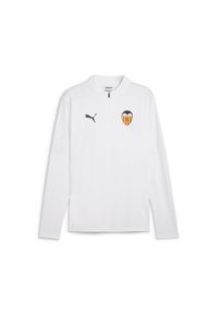 Puma - Męska bluza treningowa z zamkiem 1/4 Valencia CF PUMA White. Kolor: biały