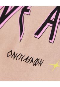 ONETEASPOON - Różowy t-shirt z organicznej bawełny. Kolor: różowy, wielokolorowy, fioletowy. Materiał: bawełna. Wzór: nadruk #5