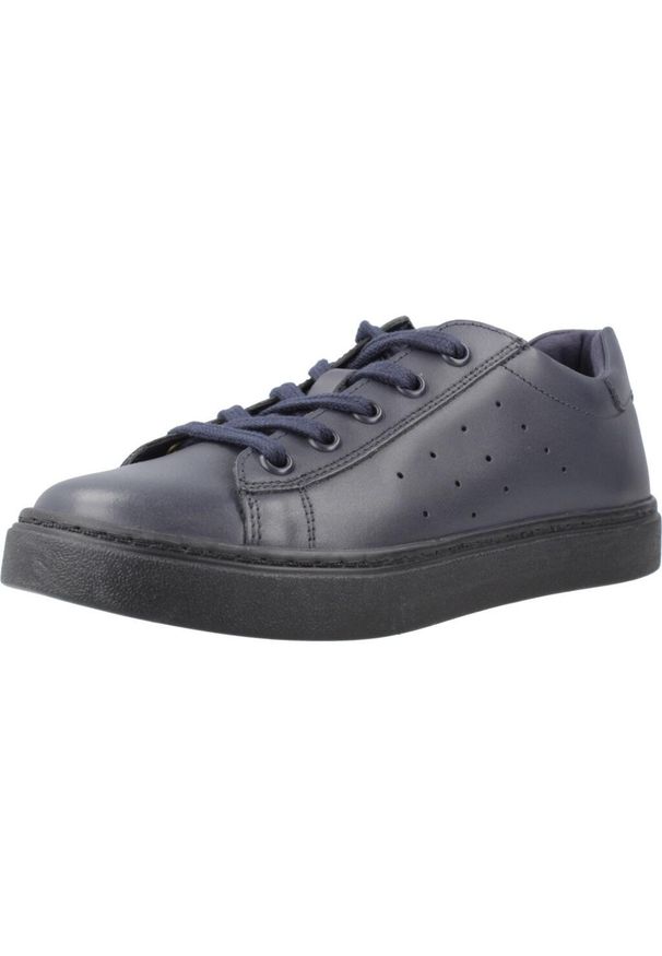 Geox - Kapcie GEOX J NASHIK BOY Niebieski. Kolor: niebieski. Materiał: tkanina, skóra