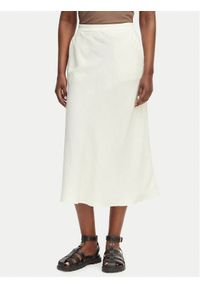 GANT - Gant Spódnica midi 4400231 Biały Regular Fit. Kolor: biały. Materiał: len #1