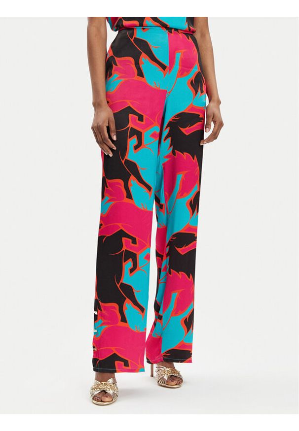 Fracomina Spodnie materiałowe FS24SV3004W651N4 Kolorowy Regular Fit. Materiał: wiskoza. Wzór: kolorowy