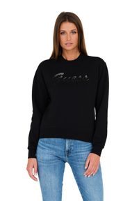 Guess - GUESS Czarna damska bluza z cyrkoniami, Rozmiar XS. Kolor: czarny #5