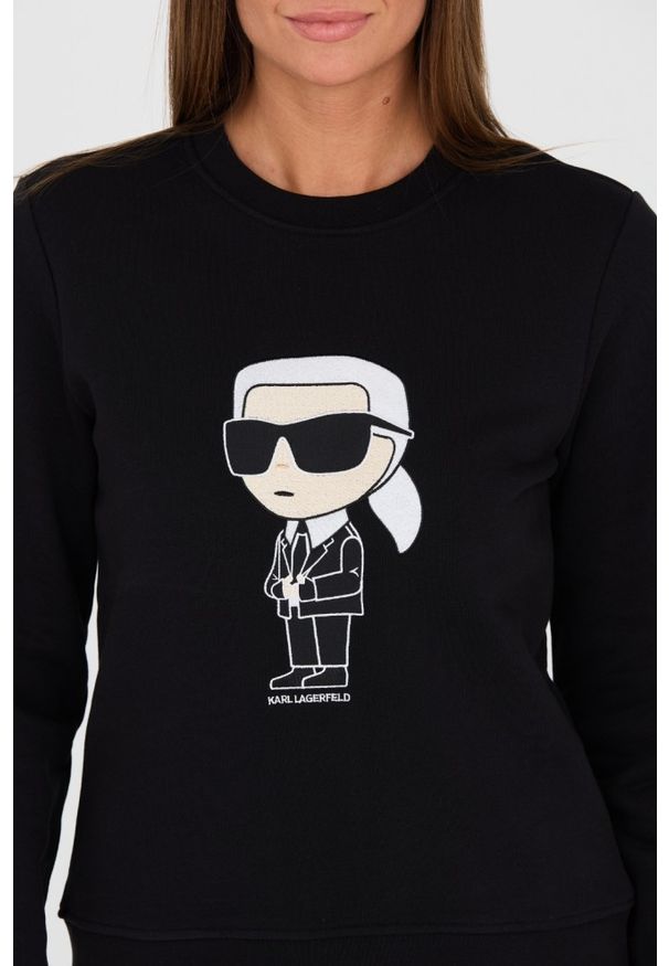 Karl Lagerfeld - KARL LAGERFELD Czarna damska bluza Ikonik 2.0, Rozmiar S. Kolor: czarny