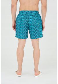 Guess - GUESS Męskie szorty kąpielowe niebiesko-granatowe, Rozmiar L. Kolor: wielokolorowy. Materiał: poliester #2
