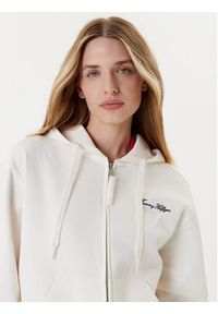 TOMMY HILFIGER - Tommy Hilfiger Bluza Script WW0WW45742 Écru Regular Fit. Materiał: bawełna #5