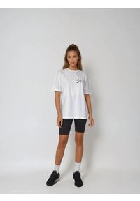 BESHAPED - Biały T-shirt Damski Espresso Yourself BeShaped. Kolor: brązowy. Materiał: bawełna