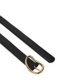 Pieces Pasek Damski Pcsigne Jeans Belt 17156585 Czarny. Kolor: czarny. Materiał: skóra