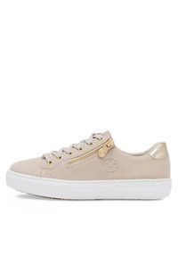 Rieker Sneakersy L59L1-60 Beżowy. Kolor: beżowy. Materiał: zamsz, skóra #6
