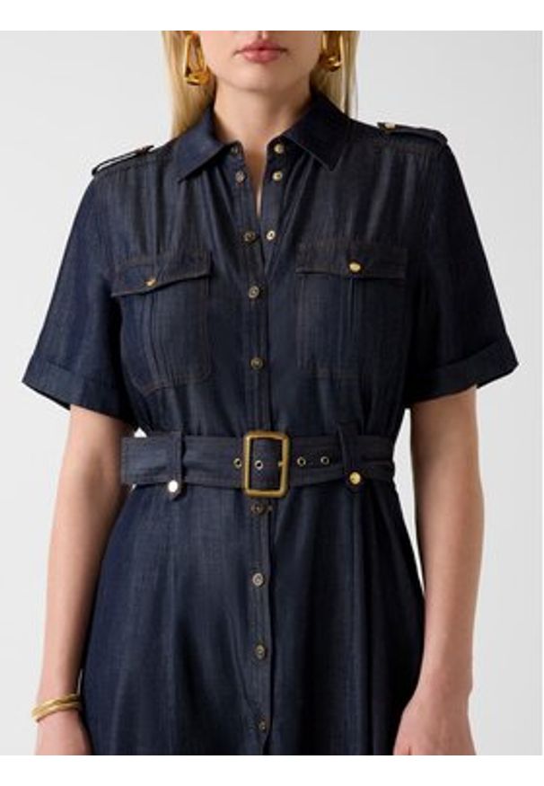 Marciano Guess Sukienka codzienna 181615 Niebieski Classic Fit. Okazja: na co dzień. Kolor: niebieski. Typ sukienki: proste. Styl: casual