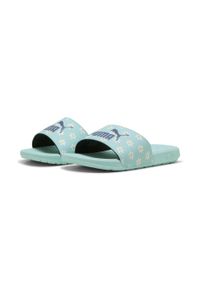 Puma - Dziecięce klapki Cool Cat 2.0 Daisies PUMA. Kolor: pomarańczowy, biały, wielokolorowy, niebieski. Wzór: nadruk