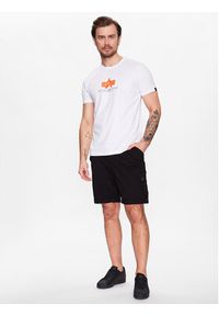 Alpha Industries T-Shirt Basic T Rubber 100501RB Biały Regular Fit. Kolor: biały. Materiał: bawełna #2