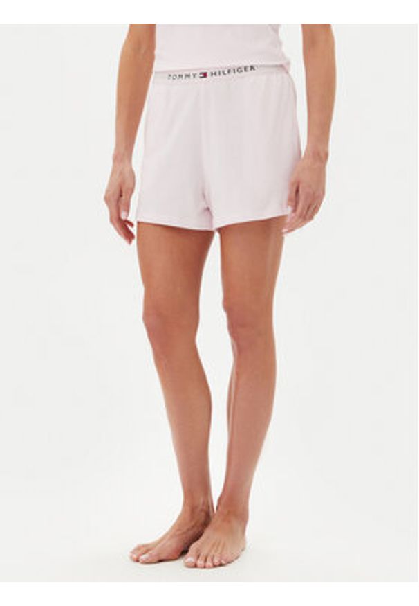 TOMMY HILFIGER - Tommy Hilfiger Piżama UW0UW05912 Różowy Regular Fit. Kolor: różowy. Materiał: bawełna