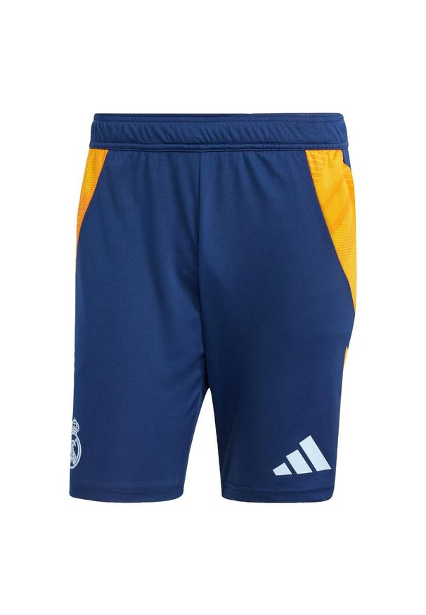 Adidas - Szorty Real Madrid Tiro 24 Competition Training. Kolor: niebieski, wielokolorowy, pomarańczowy. Materiał: materiał. Sport: piłka nożna