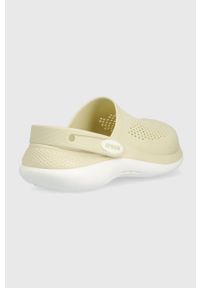 Crocs klapki Literide 360 Clog damskie kolor beżowy 206708. Kolor: beżowy. Materiał: materiał #5