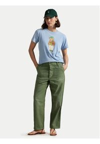 Polo Ralph Lauren T-Shirt 211971730001 Błękitny Relaxed Fit. Typ kołnierza: polo. Kolor: niebieski. Materiał: bawełna #5