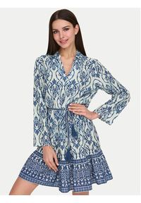 JDY Sukienka koszulowa Anna 15325610 Niebieski Regular Fit. Kolor: niebieski. Materiał: bawełna. Typ sukienki: koszulowe #6