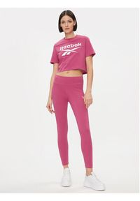 Reebok Legginsy IM4082 Różowy Slim Fit. Kolor: różowy. Materiał: bawełna #5