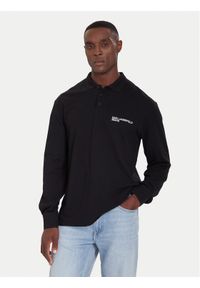 Karl Lagerfeld Jeans Polo A4M17028 Czarny Regular Fit. Typ kołnierza: polo. Kolor: czarny. Materiał: bawełna #1