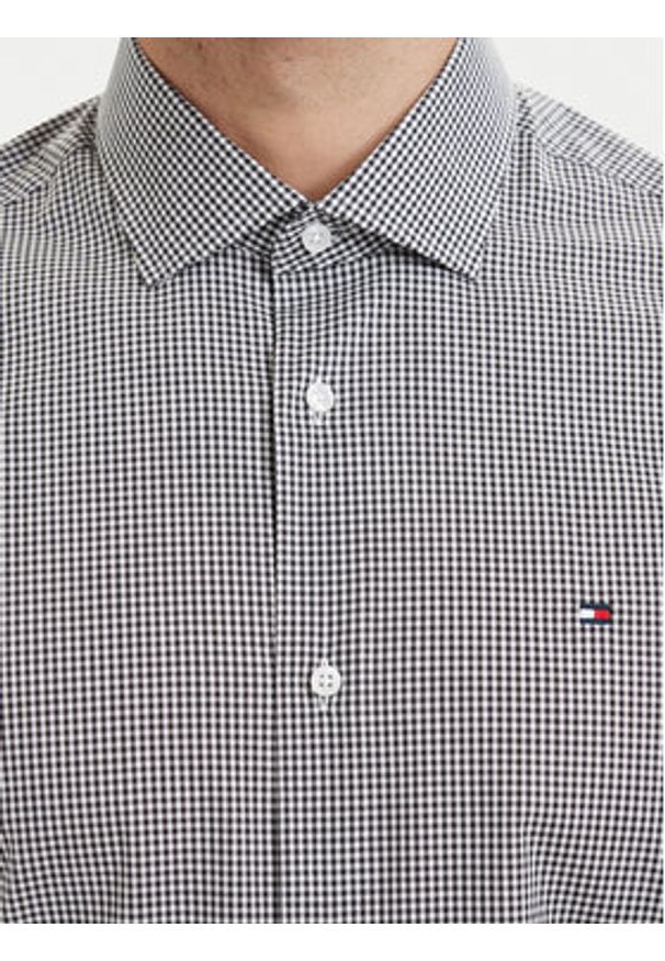 TOMMY HILFIGER - Tommy Hilfiger Koszula Gingham MW0MW42931 Czarny Regular Fit. Kolor: czarny. Materiał: bawełna