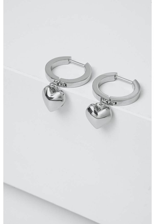 TOMMY HILFIGER - Tommy Hilfiger kolczyki. Kolor: srebrny