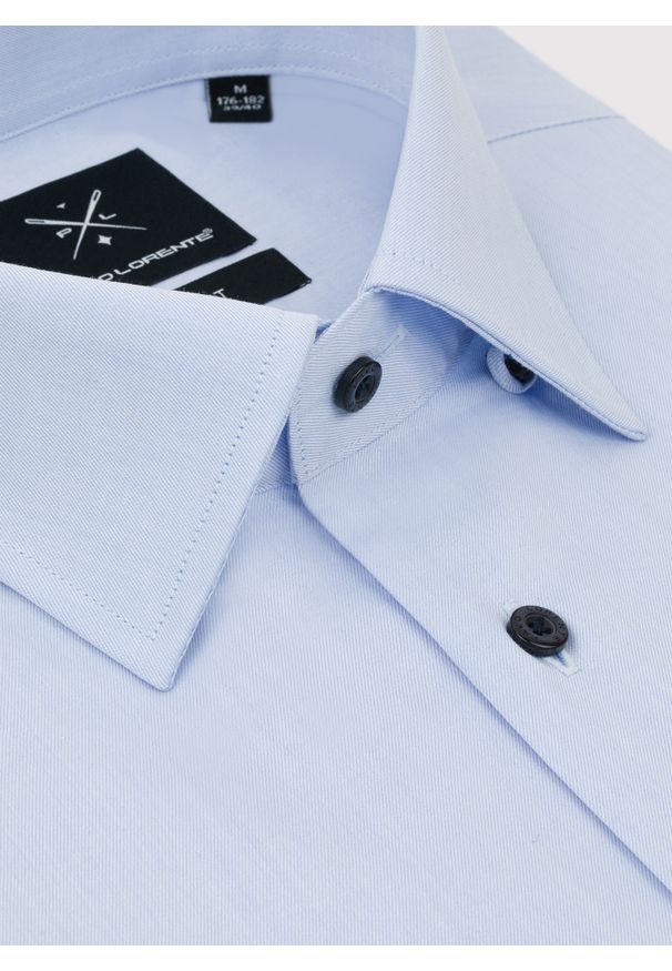 Pako Lorente - PAKO LORENTE – Gładka bawełniana koszula męska długi rękaw. Okazja: na spotkanie biznesowe. Materiał: bawełna. Długość rękawa: długi rękaw. Długość: długie. Wzór: gładki. Styl: biznesowy