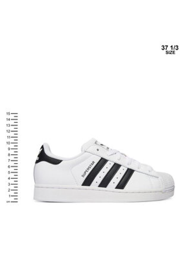 Adidas - adidas Sneakersy Superstar II J JH9976 Biały. Kolor: biały. Materiał: skóra. Model: Adidas Superstar
