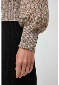BOSS sweter z domieszką wełny damski ciepły. Materiał: wełna. Styl: klasyczny #3