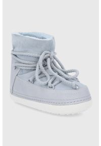 Inuikii Śniegowce Boot Classic kolor szary. Nosek buta: okrągły. Zapięcie: sznurówki. Kolor: szary. Materiał: wełna, guma