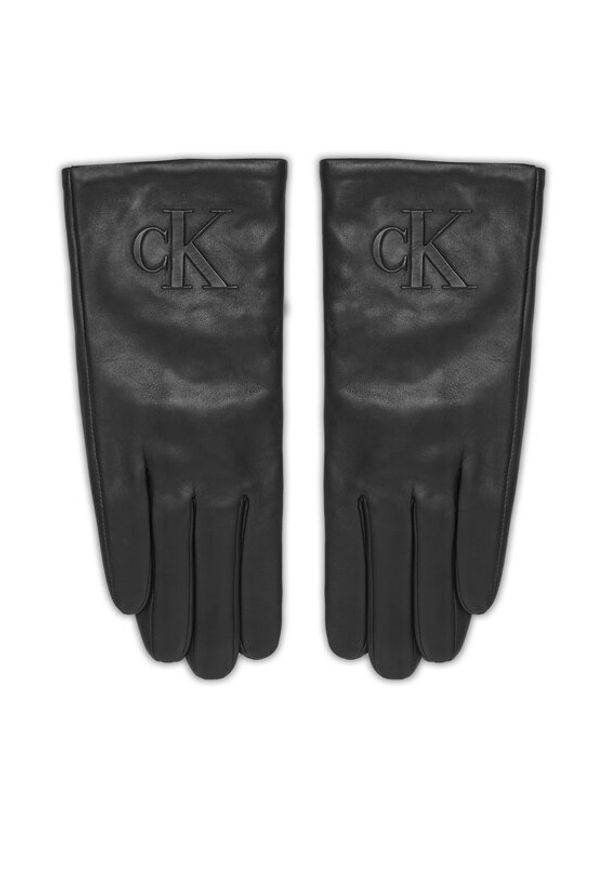 Calvin Klein Rękawiczki Damskie LV04F9013G Czarny. Kolor: czarny. Materiał: skóra