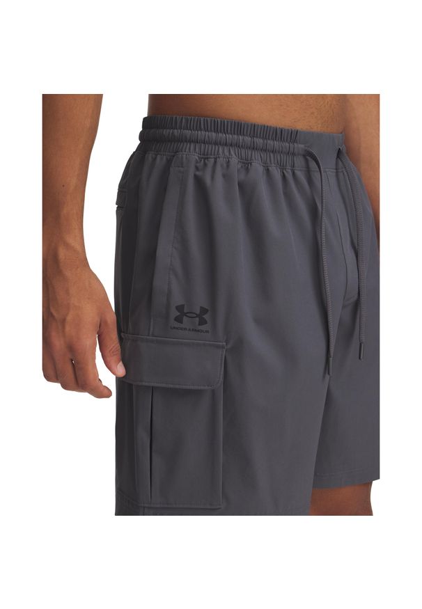 Szorty Under Armour Vibe Woven. Kolor: szary, czarny, wielokolorowy. Sport: fitness