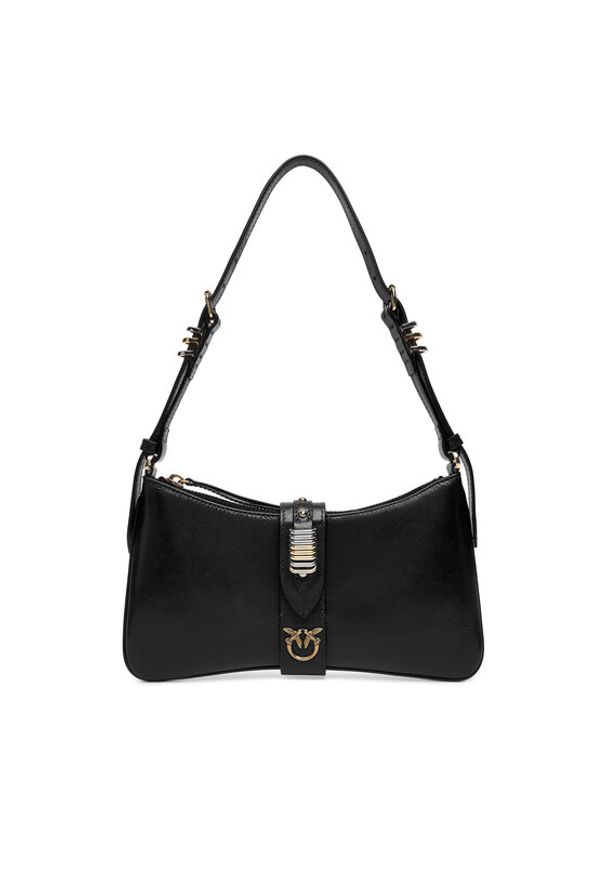 Pinko - PINKO Torebka Arthemis Shoulder Mini AI 24-25 PLTT 103512 A29V Czarny. Kolor: czarny. Materiał: skórzane