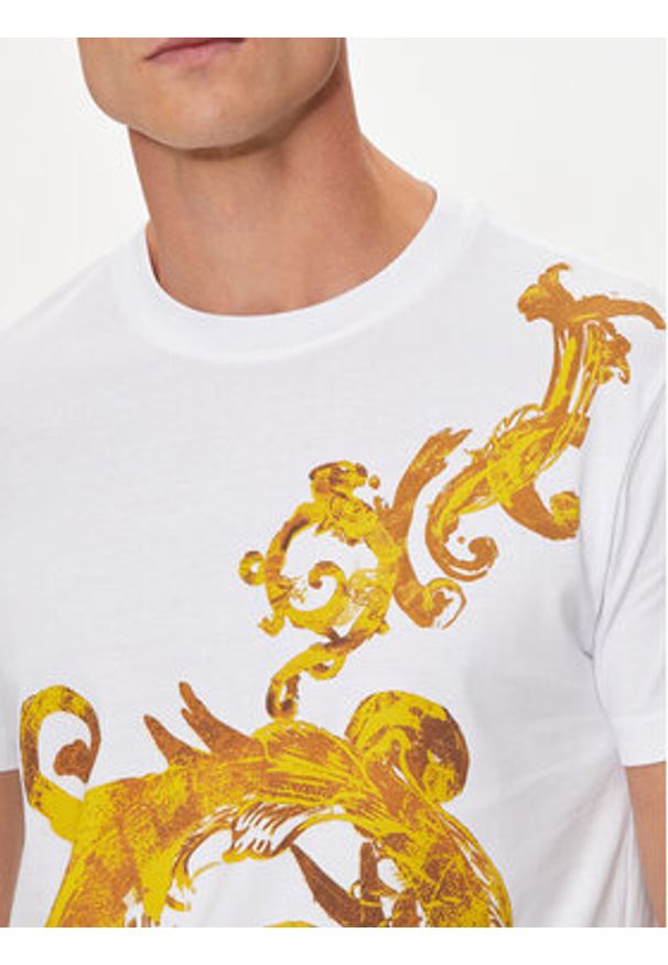 Versace Jeans Couture T-Shirt 76GAH6SW Biały Regular Fit. Kolor: biały. Materiał: bawełna