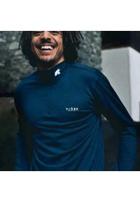 FJORK MERINO - Koszulka z długim rękawem męska wykonana w 100% z wełny merynosów – Finn 210 Zip. Kolor: niebieski. Materiał: wełna. Długość rękawa: długi rękaw. Długość: długie. Sezon: zima. Sport: narciarstwo #2