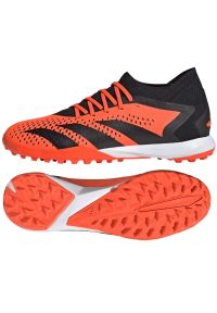 Adidas - Buty piłkarskie adidas Predator Accuracy.3 Tf M GW4638 pomarańczowe pomarańcze i czerwienie. Zapięcie: sznurówki. Kolor: pomarańczowy. Materiał: materiał, syntetyk. Szerokość cholewki: normalna. Sport: piłka nożna #4