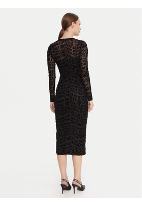 Versace Jeans Couture Sukienka koktajlowa 79HAO920 JS490 Czarny Slim Fit. Kolor: czarny. Materiał: syntetyk. Styl: wizytowy