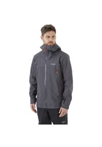 Kurtka przeciwdeszczowa męska Rab Kangri GTX Jacket z kapturem. Typ kołnierza: kaptur. Kolor: szary