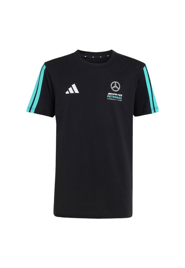 Adidas - Koszulka Mercedes - Amg Petronas Formula 1 Team Dna. Kolor: niebieski, wielokolorowy, czarny. Sport: joga i pilates