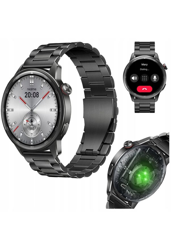 FITBIT - Smartwatch Realme Watch S2 Amoled Bluetooth Szary Srebrny. Rodzaj zegarka: smartwatch. Kolor: srebrny, szary, wielokolorowy