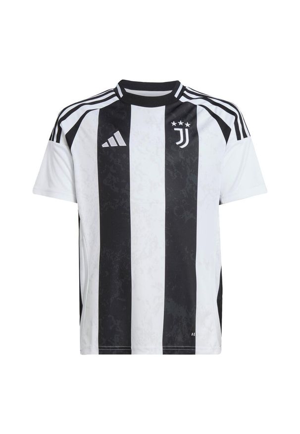 Adidas - Koszulka Juventus 24/25 Home Kids. Kolor: biały, wielokolorowy, czarny. Materiał: materiał