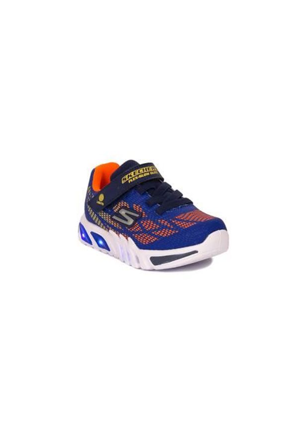 skechers - Buty do chodzenia niemowlęce Skechers 400137NRYOR. Zapięcie: rzepy. Kolor: niebieski. Materiał: syntetyk, tkanina, materiał. Szerokość cholewki: normalna. Model: Skechers Sport. Sport: turystyka piesza